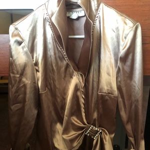Metallic gold blouse
